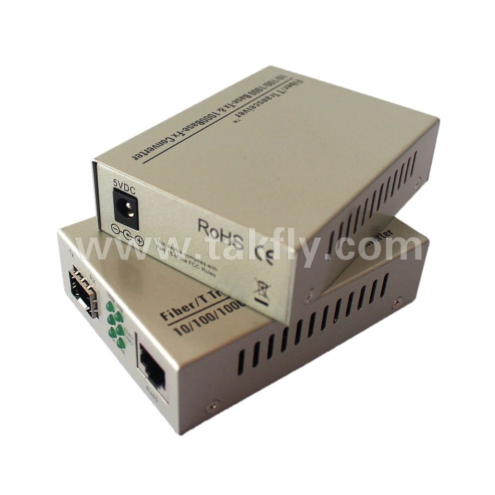 10/100m 1 Fiber 1 Port RJ45 Fiber Optic Media Converter