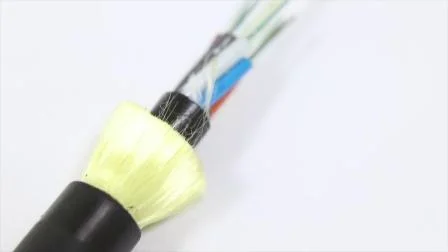 Todo el cable de fribra óptica aéreo ADSS de la chaqueta doble de la armadura del hilado de Aramid dieléctrico