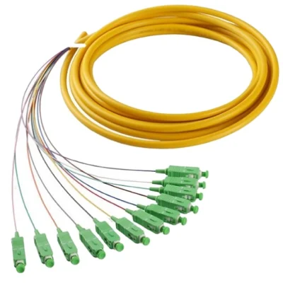 Cable de caída FTTH Fibra óptica Pigtail Sc APC Monomodo preconectorizado G652D G657A Fibra óptica Pigtail 1m Longitud Sc APC G657A1 0.9mm