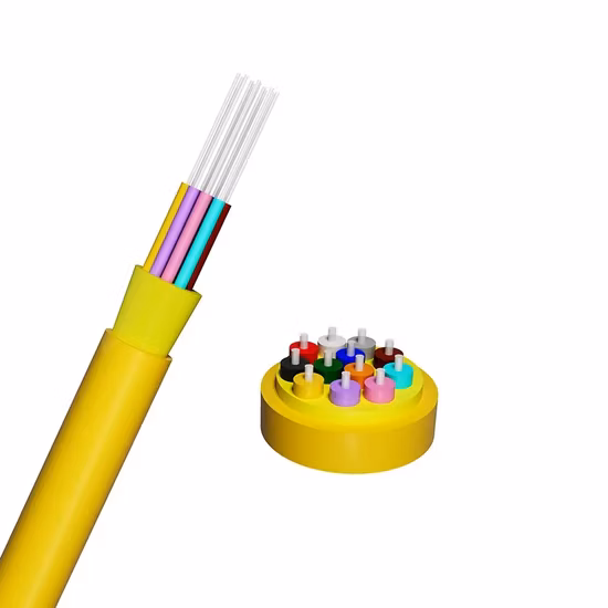 Interior GJFJV 1/2/4/6/8/10 Core Tight Buffered 2.0mm/3.0mm Sc/LC/St/FC Fiber Optic/Cable puente óptico para latiguillos y coletas