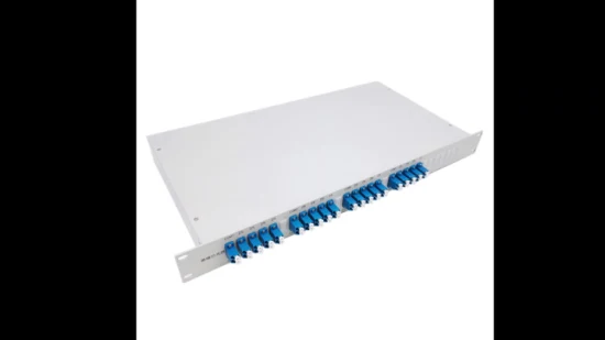 1u 1X2 Panel de parcheo divisor de fibra óptica de montaje en rack de 19 pulgadas