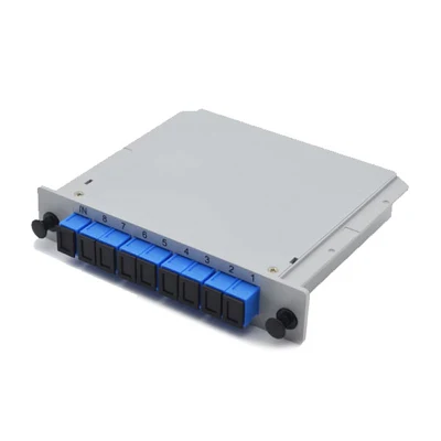 Divisor 1*8 SC/PC 09m m del PLC de la fibra óptica del tipo casete de FTTH superior con uniformidad y confiabilidad excelentes