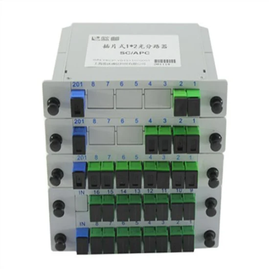 Divisor de fibra óptica PLC Scapc Gpon Splitter 1X8 Tubo de acero Pon PLC Splitter